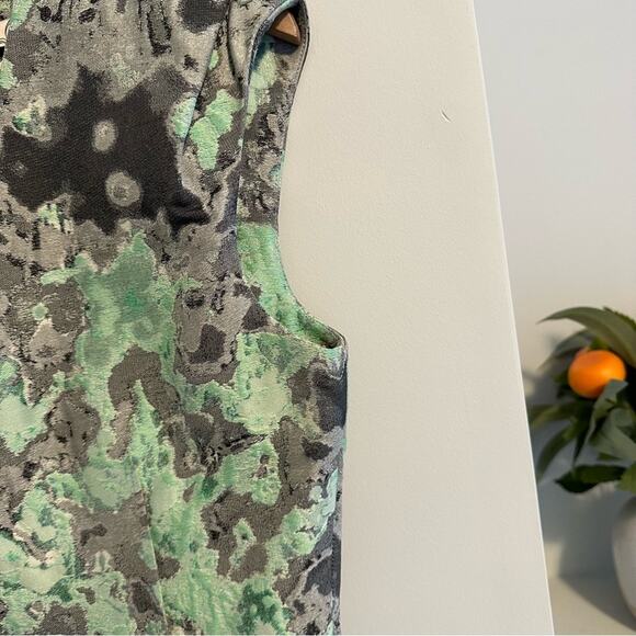 Lela Rose Blue Green Jacquard Printed Mini Dress Small - Picture 12 of 12